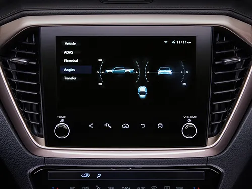 ระบบแสดงองศามุมปีนไต่และทิศทางการเลี้ยว (ในรุ่นสปาร์ค 4x4)